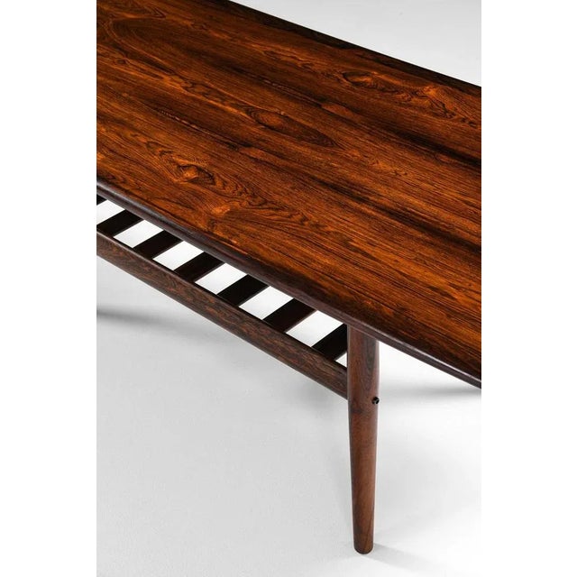 Brown Coffee Table by Grete Jalk attributed to Glostrup Furniture Factory, 1960s For Sale - Image 8 of 9