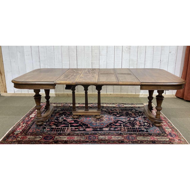 Early 20th Century Henri II Walnut Table with Extensions For Sale - Image 4 of 17