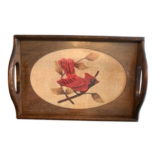 Vintage Three Mountaineers, Inc. Asheville, Nc Needlepoint Tray For Sale