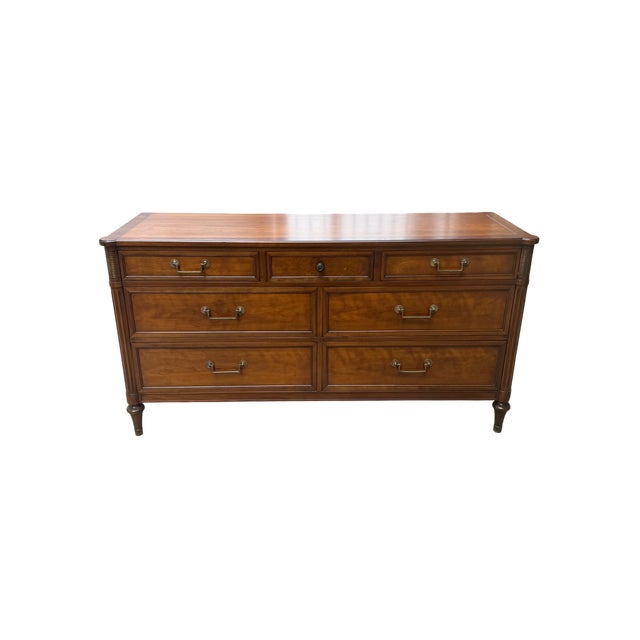 1960's Kindel Furniture Belvedere French Regency Louis Walnut Dresser For Sale - Image 11 of 15
