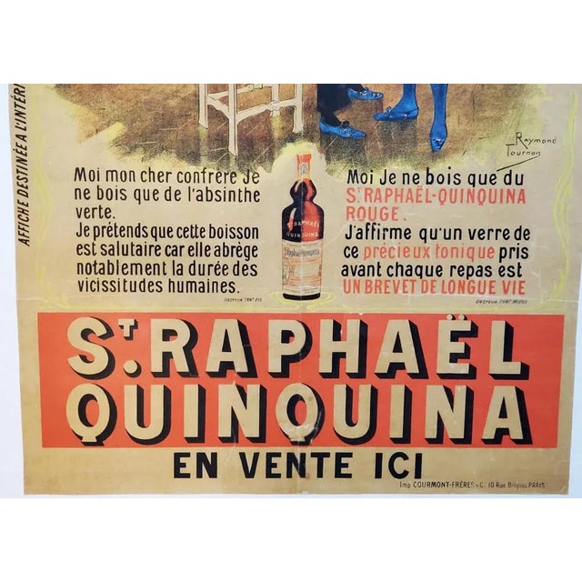 Modern St. Raphaël Quinquina Poster by Raymond Tournan, 1895 For Sale - Image 3 of 4