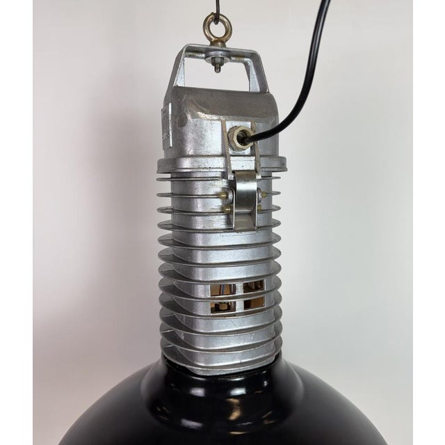 Large Industrial Black Enamel Factory Pendant Lamp from Philips, 1960s For Sale - Image 14 of 18