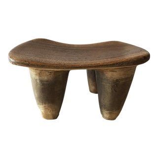 1970s African Senufo Wood Milk Stool For Sale