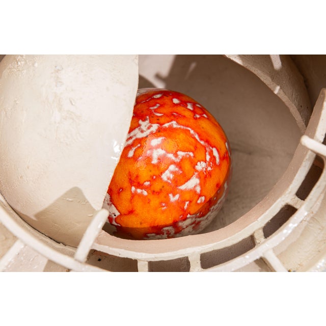 Shell Sculpture with Orange Core, 1970s, Ceramic For Sale - Image 11 of 17