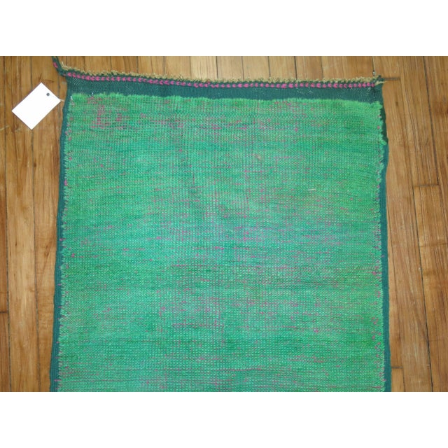 Zabihi Collection Green Vintage Anatolian Carpet For Sale In New York - Image 6 of 6