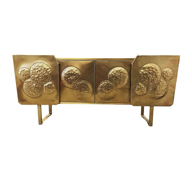 1980s Brass 4-Door Sideboard, 1980s For Sale - Image 5 of 8