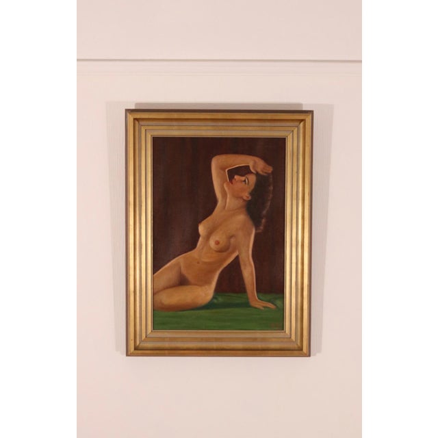 Widell, Sitting Woman, 1954, Oil on Canvas, Framed For Sale - Image 11 of 15