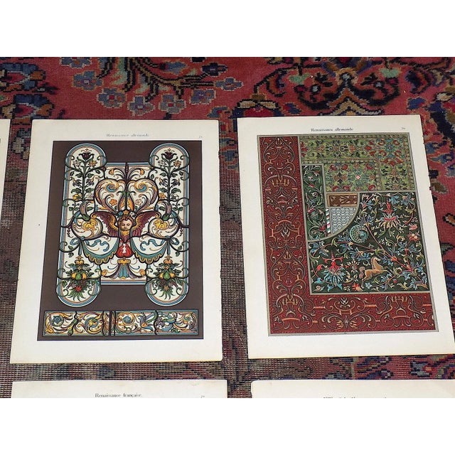 Traditional Antique 19th Century Folio Size Ornamental Design Lithographs - Metallic Inks - Set of 9 For Sale - Image 3 of 9