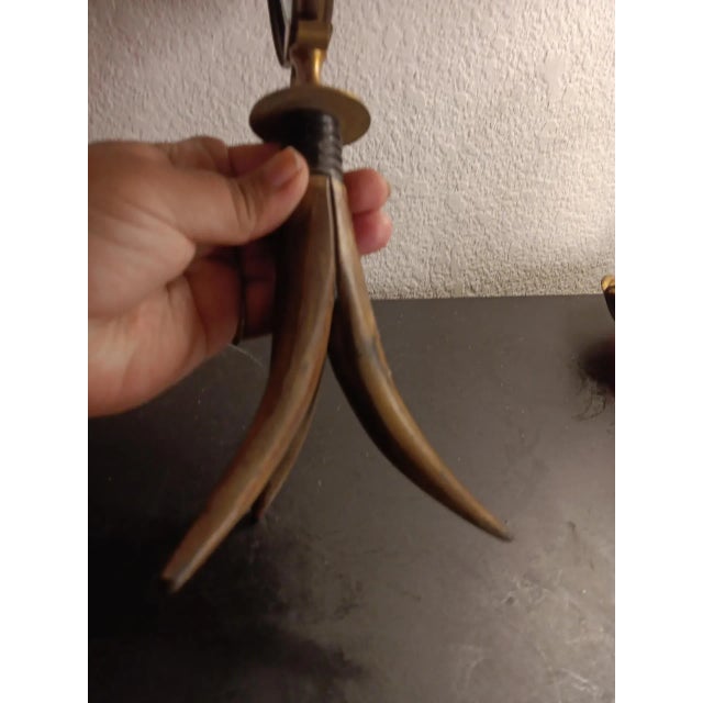 EXQUISITE 12" Magnifying Glass Tabletop Brass on Horns Tripod. Presenting an exquisite vintage 12" magnifying glass...