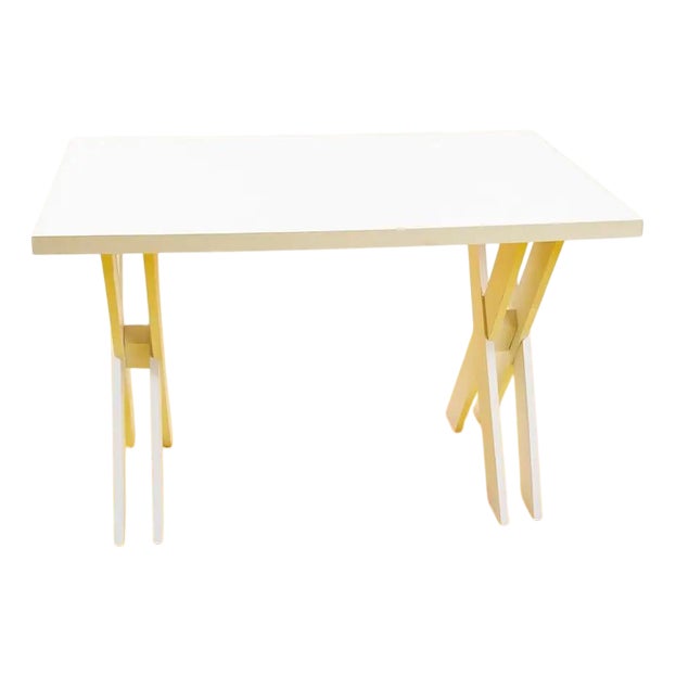 Vintage White Table in Wood For Sale