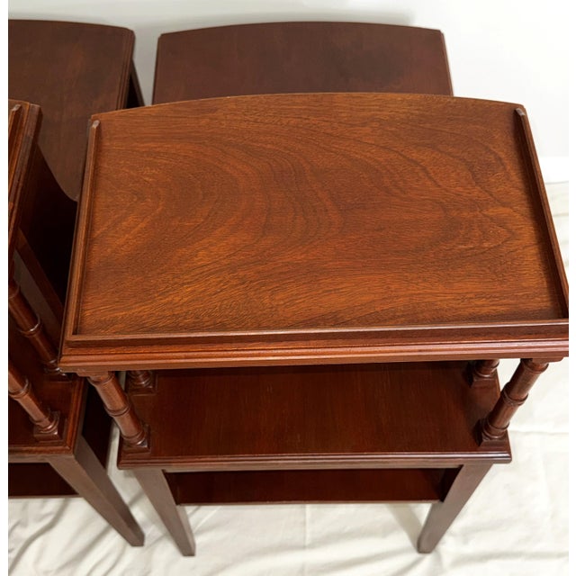 Mid 20th Century Mahogany Side Tables by Mersman - A Pair #7556 For Sale - Image 9 of 11