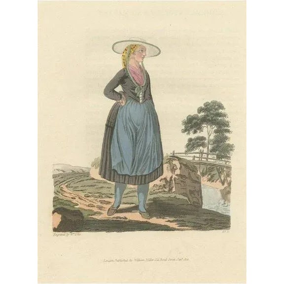 Early 19th Century W. Ellis, Costume Illustration of a Peasant of Upper Carniola, Slovenia, Eastern Europe, 1804, Print For Sale - Image 5 of 5