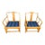 Late 20th Century Mid-Century Modern Drexel Heritage Chinoiserie Style Chairs - Set of 2 For Sale
