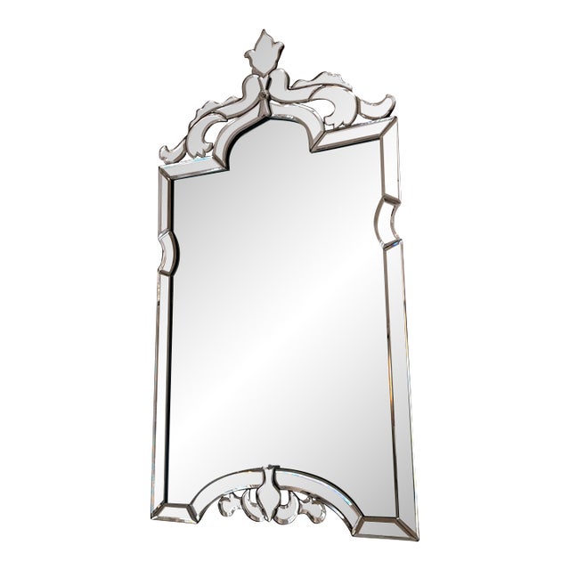 Late 20th Century Venetian Etched/Beveled Glass Mirror. For Sale
