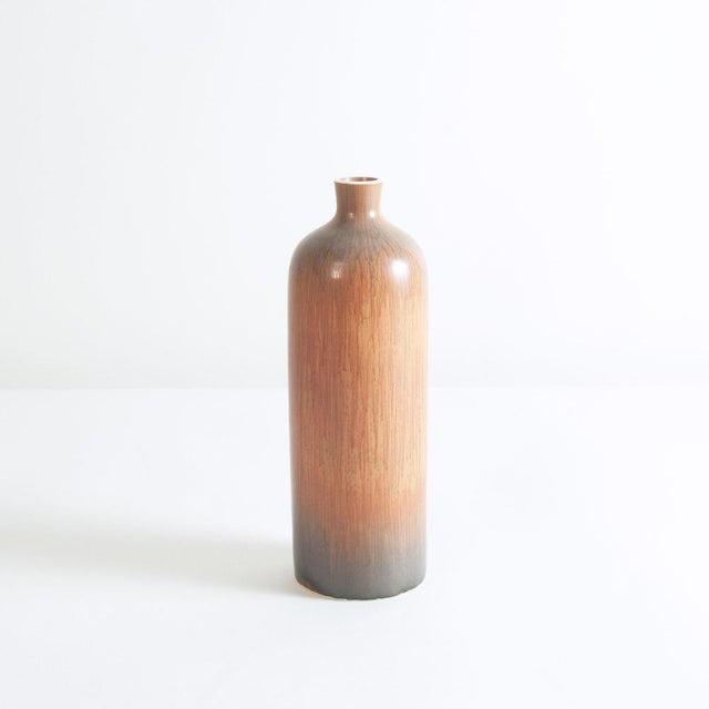 Orange Vase by Carl-Harry Stålhane for Rörstrand, 1950s, in Very Good conditions. Designed 1950 to 1959 This piece has an...