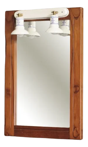 Wall Mirror with Light Bulbs, 1980s