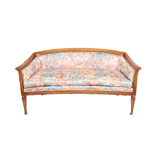 Blue Vintage John Widdicomb French Directoire Style Settee For Sale - Image 8 of 10