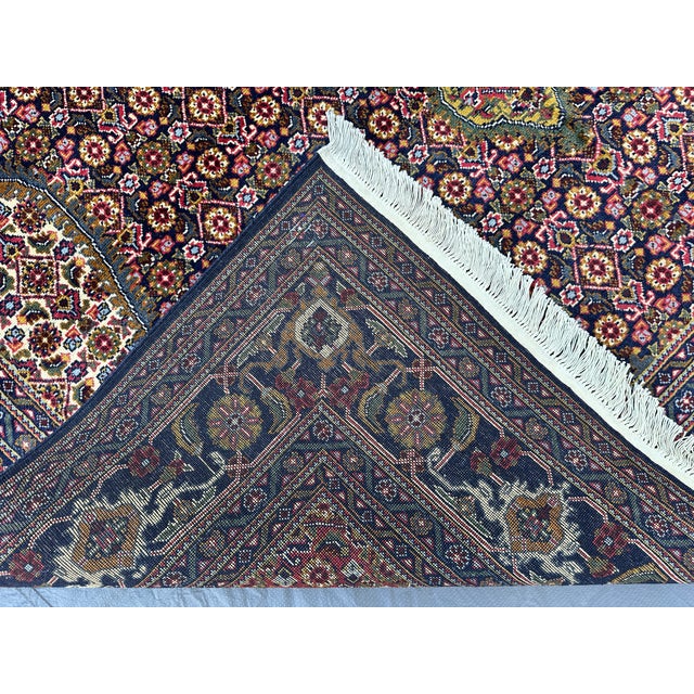 Multicolor Tabriz Mahi Hand-Knotted Wool Rug - 6'5" X 9'9" For Sale - Image 10 of 12