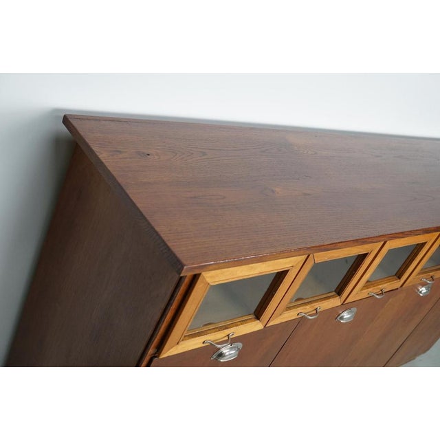 Vintage Dutch Beech and Oak Haberdashery Cabinet, 1950s For Sale - Image 12 of 17