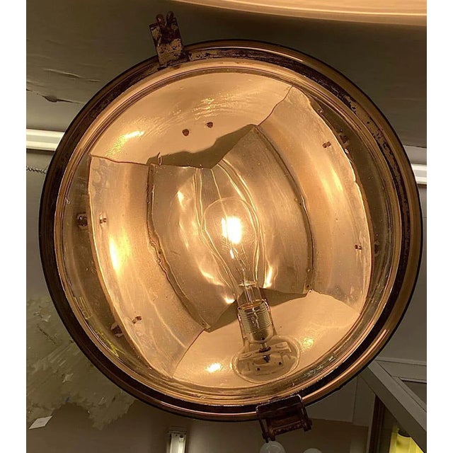 1940s Italian Blue Enamel Large Industrial Factory / Warehouse Lantern For Sale In New York - Image 6 of 13