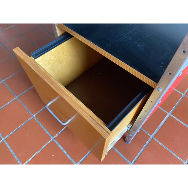 Wood 1950s Eames Desk With File Drawer For Sale - Image 7 of 8