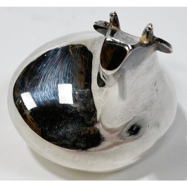 Metal Vintage Dansk Silver Plate Bull Paper Weight For Sale - Image 7 of 8