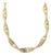 Mid 20th Century Wide Fancy Twisted 14k Yellow Gold Necklace For Sale