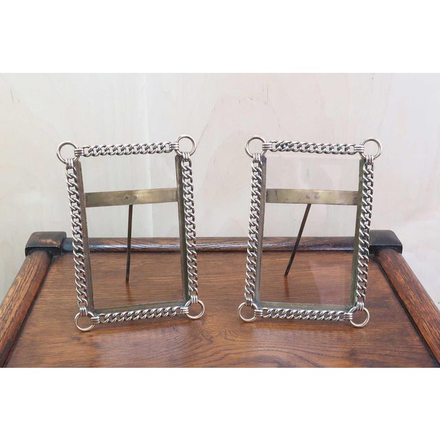 Antique English Brass Ring Photograph Frames, 1900, Set of 2 For Sale - Image 6 of 7