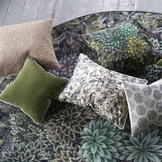 Kenneth Ludwig Chicago Odisha Graphite Velvet Pillow For Sale - Image 4 of 6