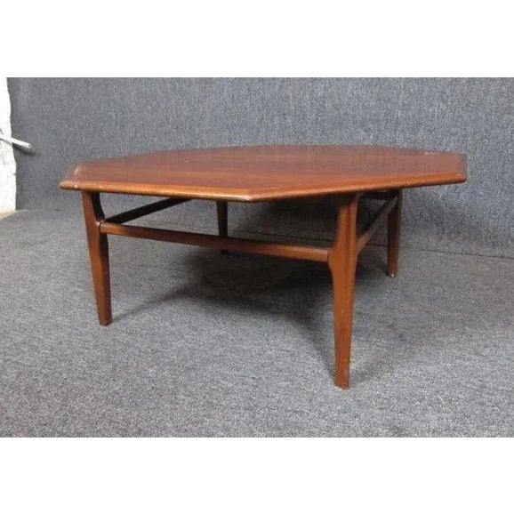 Wood Mid-Century Modern Octagonal Coffee Table For Sale - Image 7 of 11