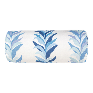 The House Of Scalamandré Chira Island Bolster Pillow In Blue Marine