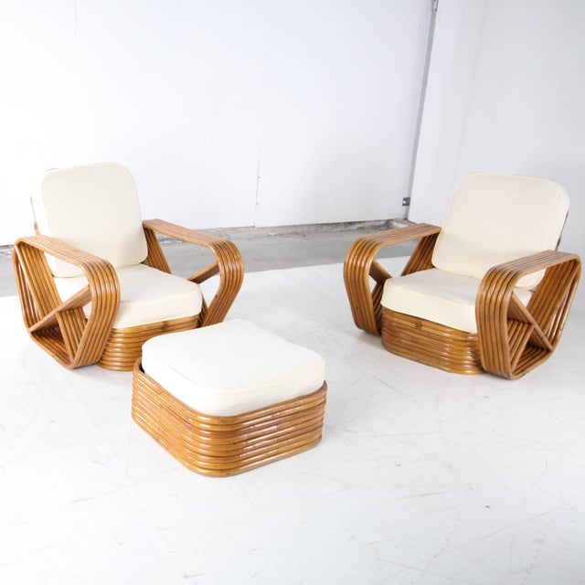 Rattan Living Room by Paul Frankl, 1970s, Set of 4 For Sale - Image 12 of 18