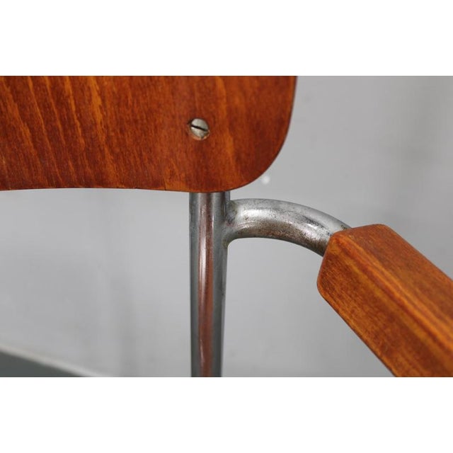 Bauhaus Cantilever Armchair in Chrome Tubular Steel and Beech, 1930s For Sale - Image 15 of 18