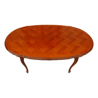 Regency Oval Extendable Dining Table, 1980s For Sale