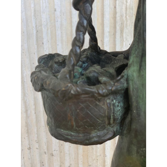 20th Century Cast Bronze Statue of a Nymph Signed by Ferdinando de Luca, Italy For Sale - Image 11 of 18