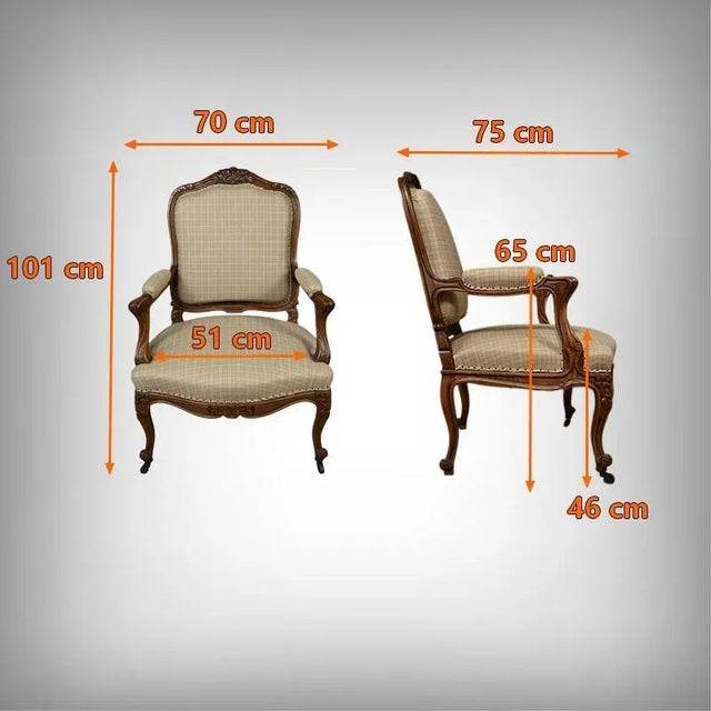 Louis XV Style Beechwood Armchair, Mid-19th Century For Sale - Image 15 of 16