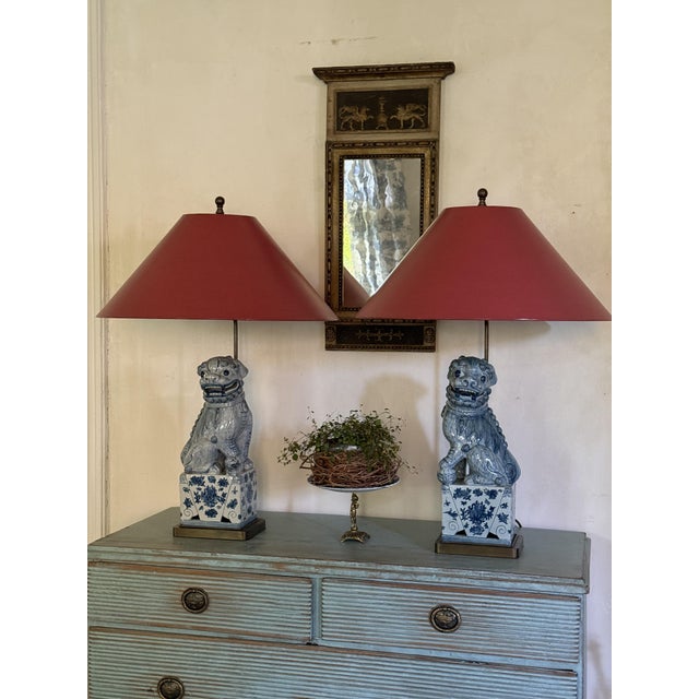 Guardian Lions in the Form of Lamps, 1900, Set of 2 For Sale - Image 4 of 8