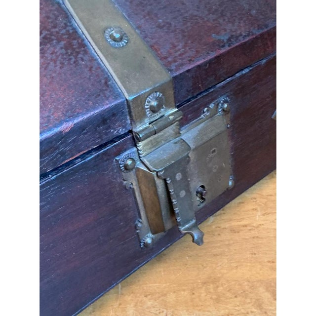 Vintage Wood and Metal Decorative Box For Sale In West Palm - Image 6 of 12