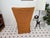 Burnt Orange Mid Century Modern Wingback Orange Chenille Chair For Sale - Image 8 of 9