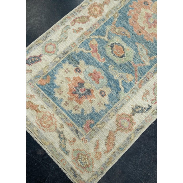 Turkish Turkish Oushak Runner Rug 2'3" x 5'8" #17239 For Sale - Image 3 of 8