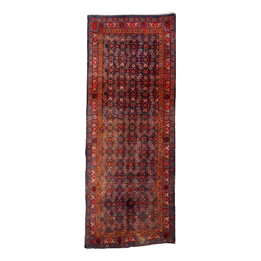 Antique Bidjar Rug in Cotton & Wool For Sale