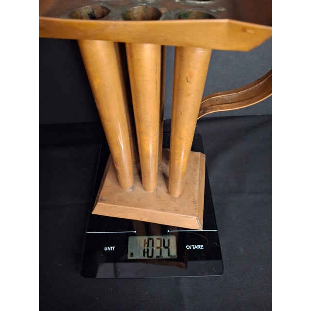 Antique 19thC Copper 6 Tube Candle Mold Sheet Metal Primitive Hearth Americana For Sale - Image 17 of 17