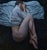 Early 21st Century See No Evil by Dave Seeley | Oil on canvas on panel Depiction of a figure curled up in a white cloth. For Sale - Image 5 of 5