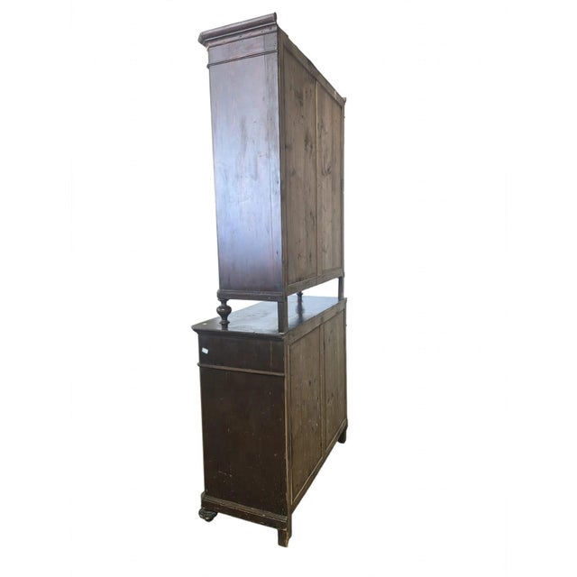 Antique Tuscan Showcase Cabinet For Sale - Image 3 of 5