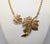 Trifari Vintage Signed Crown Trifari Goldtone Openwork Leaves Pendant Necklace For Sale - Image 4 of 8