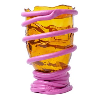 Pompitu I Vase in Amber by Gaetano Pesce for Fish Design For Sale
