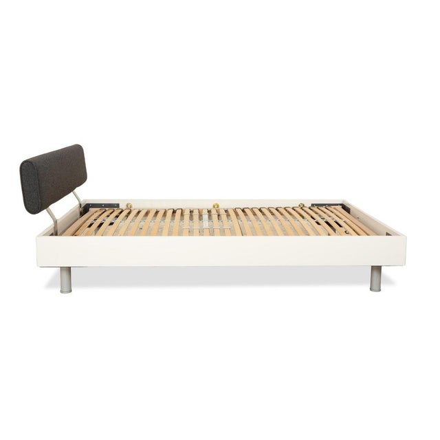 White and Dark Grey Wooden Bed from Ligne Roset For Sale - Image 13 of 16