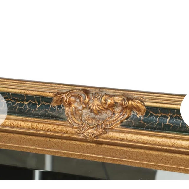 Regency Revival Style Parcel Gilt and Black Lacquer Wall Mirror, 21st C For Sale - Image 4 of 12