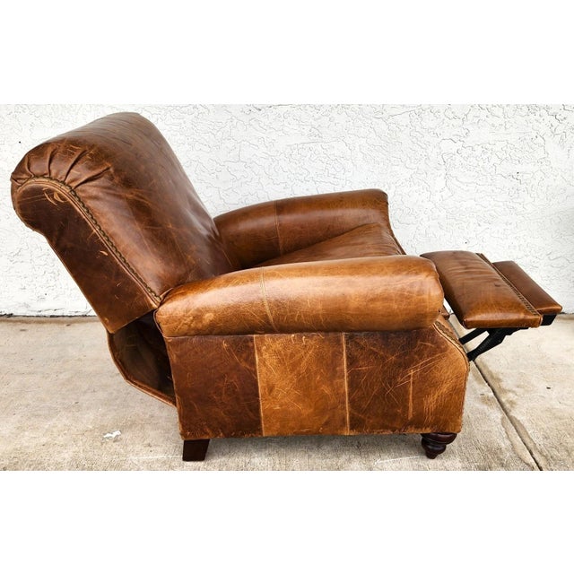 Vintage Barcalounger Leather Recliner Classic For Sale In Miami - Image 6 of 15