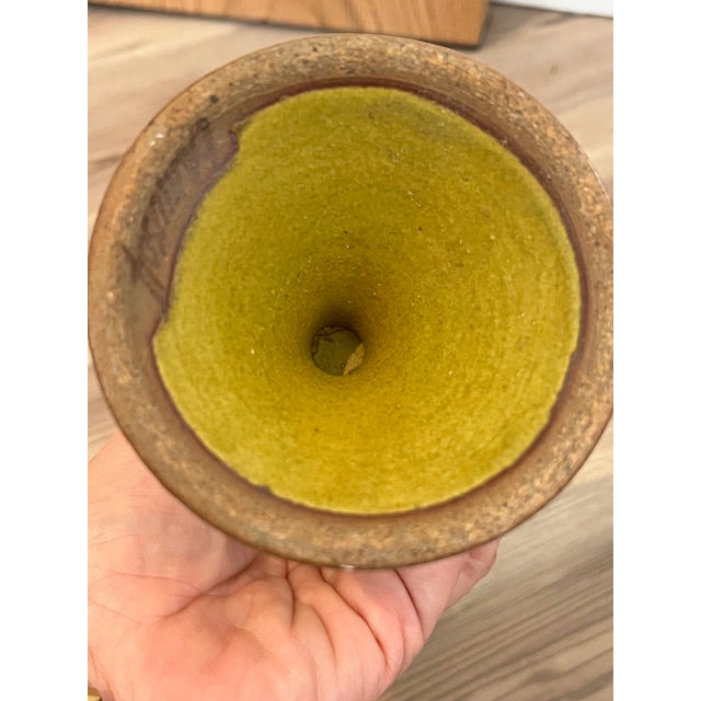 Mid-Century Modern Mid 20th Century Mid-Century Modern Style Stoneware Goblets - Set of 3 For Sale - Image 3 of 6